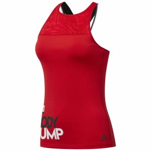 Reebok LES MILLS BODYPUMP LONG Bh Damen - Rot - DE 519-ZGH